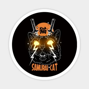 Samurai Cat Magnet